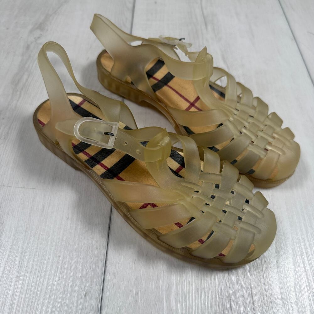 Burberry Womens EU 36 US 6 Jelly Fisherman Sandals Preppy